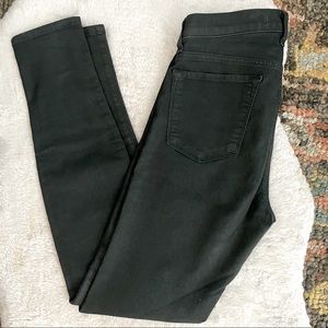 J Brand coated emerald skinny jeans 29